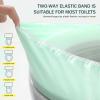 20 Pack Disposable Toilet Seat Cover Waterproof Non-Woven Fabric, Disposable Toilet Seat Covers for Travel, Disposable Seat Covers for Outing Hotel Hospital Public Toilet (Double Layer Green) view 4