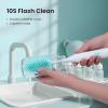 Electric Bottle Brush Cleaner Set, Bear-Shaped Travel Baby Bottle Cleaner Kit with Silicone Nipple & Straw Brush, Soap Dispenser, Drainage Rack, Storage Box(Blue) view 2