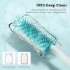 Electric Bottle Brush Cleaner Set, Bear-Shaped Travel Baby Bottle Cleaner Kit with Silicone Nipple & Straw Brush, Soap Dispenser, Drainage Rack, Storage Box(Blue) view 4