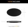 30PCS Textured Plastic Black Oval Miniature Bases, Model Base for Gaming Miniatures or Wargames Table Top Games view 2