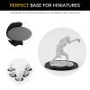 30PCS Textured Plastic Black Oval Miniature Bases, Model Base for Gaming Miniatures or Wargames Table Top Games view 3