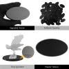 30PCS Textured Plastic Black Oval Miniature Bases, Model Base for Gaming Miniatures or Wargames Table Top Games view 4