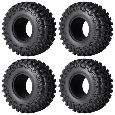 4Pack JGGZONE 2.2" Rubber Tires RC 2.2inch Mud Crawler Tires OD 130mm with Foam Inserts Compatible with Axial SCX10 90047 D90 D110 Tamiya CC01 TRX4 Gen8 1/10 RC Crawler Beadlock