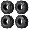 4Pack JGGZONE 2.2" Rubber Tires RC 2.2inch Mud Crawler Tires OD 130mm with Foam Inserts Compatible with Axial SCX10 90047 D90 D110 Tamiya CC01 TRX4 Gen8 1/10 RC Crawler Beadlock view 1