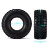 4Pack JGGZONE 2.2" Rubber Tires RC 2.2inch Mud Crawler Tires OD 130mm with Foam Inserts Compatible with Axial SCX10 90047 D90 D110 Tamiya CC01 TRX4 Gen8 1/10 RC Crawler Beadlock view 2