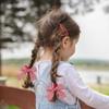 JOYFUNFABU 2PCS 3'' Small Red Gingham Hair Bows for Girls, Cute Plaid Clips view 3
