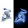 3D Printed Cherry Blossom Crystal Dragon, Articulated & Magical Movable Dragon Model - Perfect for Display, Collection, and Unique Gift, Home Office Executive Desk Decor (Noctilucent Blue, 1PCS) view 1