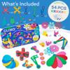 Clixo Rainbow Max 54 Piece Pack - Flexible, Durable, Imagination-Boosting Magnetic Building Toy- Modern, Modular Designs for Hours of STEM Play. A Multi-Sensory Magnet Toy, Travel Friendly. Ages 4-99 view 2