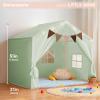 Kids Tent, Play Tent with Star Lights, Large Play Tents with 2 Windows, Kids Playhouse Indoor & Outdoor, Reading Nook, Christmas Toddler Tents for Girls & Boys, 52" x35" x 51", Green view 3
