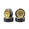 4PCs RC Drift Hub Tyre Set for MINI-D Z Q 1/28 AWD Rear-drive RWD Model Race Remote Control Mosquito Car Modification replacement part(Gold 12F) view 1
