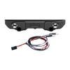 Aluminum 7075 Alloy Rear Bumper with LED Lights for Traxxas 1/16 Mini Maxx 4WD RTR Brushless Monster Truck 107154-1 Upgrades - Black view 1