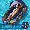 3 in 1 Pool Floats: Multifunctional Adult Pool Floats Lounger with Detachable Sun Shade Canopy and Cup Holder for Beach, Lake, Party, Pool Lounger Adult view 2
