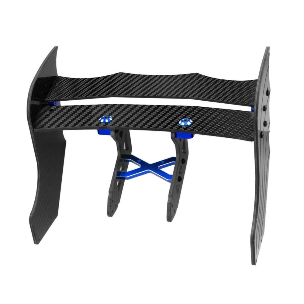 Carbon Fiber Tail Wing Rear Spoile for Arr-ma 1/7 Limitless RC Car Upgrade Parts Accessories replacement part(Blue)