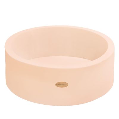 HARBOLLE Baby Ball Pit 35.4" Soft Round Memory Foam Ball Pits NOT Included Balls Indoor Outdoor Playpen for Babies Toddlers Kids Great Gift for Girls Boys, Beige