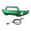 Aluminum 7075 Alloy Front Bumper with LED Lights for Traxxas 1/16 Mini Maxx 4WD RTR Brushless Monster Truck 107154-1 Upgrades - Green view 1