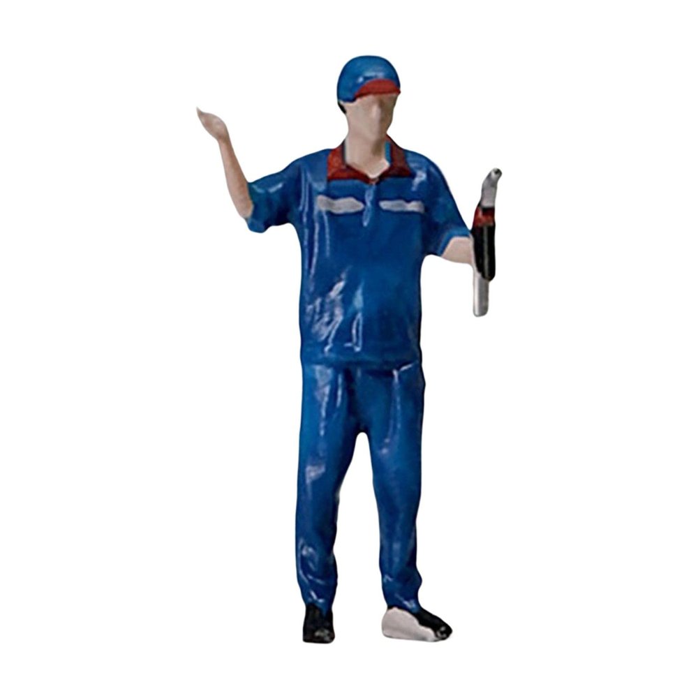 TWTCZOZ Resin 1:64 Scale Miniature Model Gas Station People Figures Diorama DIY Projects Decoration Supplies Scenery for Layout Sand Table Scene, Raise Hands