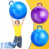 Lewtemi 2 Pcs 20 Inch Big Hopper Ball Jumping Hopping Inflatable Bouncing Ball with Handle and Air Pump for Adults Carnival Outdoor Sports Game(Gradient Purple, Gradient Blue) view 3
