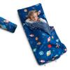 Arianaut Toddler Nap Mat with Pillow and Blanket, Kids Sleeping Bag Mat for Daycare & Preschool, Roll Up Portable Soft Nap Mat for Toddlers, Boys and Girls (Ages 2-7 Years) Rocket view 1