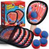 4 Packs Catch Ball Game Set, Baseball Training Glove, Outdoor Toys, Summer Beach Pool Yard Backyard Lawn Camping Sports Play Toy Games for Toddlers Kids Teens Adults Family Game, Fun Ideal Gifts view 1