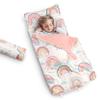 Arianaut Toddler Nap Mat with Pillow and Blanket, Kids Sleeping Bag Mat for Daycare & Preschool, Roll Up Portable Soft Nap Mat for Toddlers, Boys and Girls (Ages 2-7 Years) Rainbow view 1