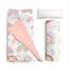 Arianaut Toddler Nap Mat with Pillow and Blanket, Kids Sleeping Bag Mat for Daycare & Preschool, Roll Up Portable Soft Nap Mat for Toddlers, Boys and Girls (Ages 2-7 Years) Rainbow view 2