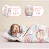 Arianaut Toddler Nap Mat with Pillow and Blanket, Kids Sleeping Bag Mat for Daycare & Preschool, Roll Up Portable Soft Nap Mat for Toddlers, Boys and Girls (Ages 2-7 Years) Rainbow view 4
