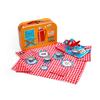 Bigjigs Toys London Tin Tea Set - 24 Piece Kids Picnic Set, Kids Picnic Set, Role Play Toys, Gifts for Kids, Ages 3 and Up view 1