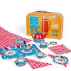 Bigjigs Toys London Tin Tea Set - 24 Piece Kids Picnic Set, Kids Picnic Set, Role Play Toys, Gifts for Kids, Ages 3 and Up view 2