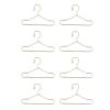 1:12 Mini Gold Clothes Hanger, Dollhouse Doll Clothes Wire Hangers Set, Realistic Model Display for DIY Projects, Iron Material view 1