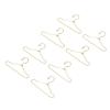 1:12 Mini Gold Clothes Hanger, Dollhouse Doll Clothes Wire Hangers Set, Realistic Model Display for DIY Projects, Iron Material view 3