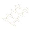 1:12 Mini Gold Clothes Hanger, Dollhouse Doll Clothes Wire Hangers Set, Realistic Model Display for DIY Projects, Iron Material view 4
