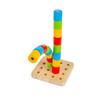 Bigjigs Toys Wobbly Pegboard - 17 Piece Wooden Stacking Toy Montessori Spring Learning Activity Eco-Friendly and Educational Gifts for Babies and Toddlers Sustainably Made from 12 view 2