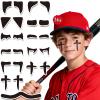144 Pairs Eye Black Stickers, Sports Face Eyeblack Sticker for Baseball Football Softball Themed Party Birthday Party Supplies 48 Pairs (Pack of 3) view 1