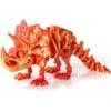 3D Printed Dinosaur, 3D Printed Animals Dragon Fidget Toy Adult Desk, Poseable Dino Skeletons with Articulated Joints, Easter Basket Stuffers, Home Decor, Stress Relief Toy for Autism (Triceratops) view 1