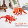 3D Printed Dinosaur, 3D Printed Animals Dragon Fidget Toy Adult Desk, Poseable Dino Skeletons with Articulated Joints, Easter Basket Stuffers, Home Decor, Stress Relief Toy for Autism (Triceratops) view 2