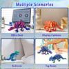 3D Printed Dinosaur, 3D Printed Animals Dragon Fidget Toy Adult Desk, Poseable Dino Skeletons with Articulated Joints, Easter Basket Stuffers, Home Decor, Stress Relief Toy for Autism (Triceratops) view 3