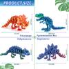 3D Printed Dinosaur, 3D Printed Animals Dragon Fidget Toy Adult Desk, Poseable Dino Skeletons with Articulated Joints, Easter Basket Stuffers, Home Decor, Stress Relief Toy for Autism (Triceratops) view 4