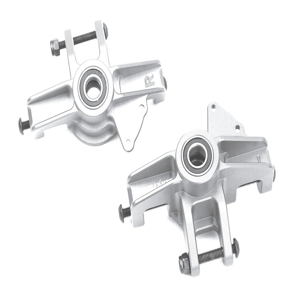 BEAXTURBO Racing Upgrade Parts CNC Aluminum#7075 Front Steering Spindle Set for LOSI Super Baja Rey SBR2.0 1/6 (Silver)