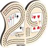 29 Shaped Cribbage Board - Made in USA view 1