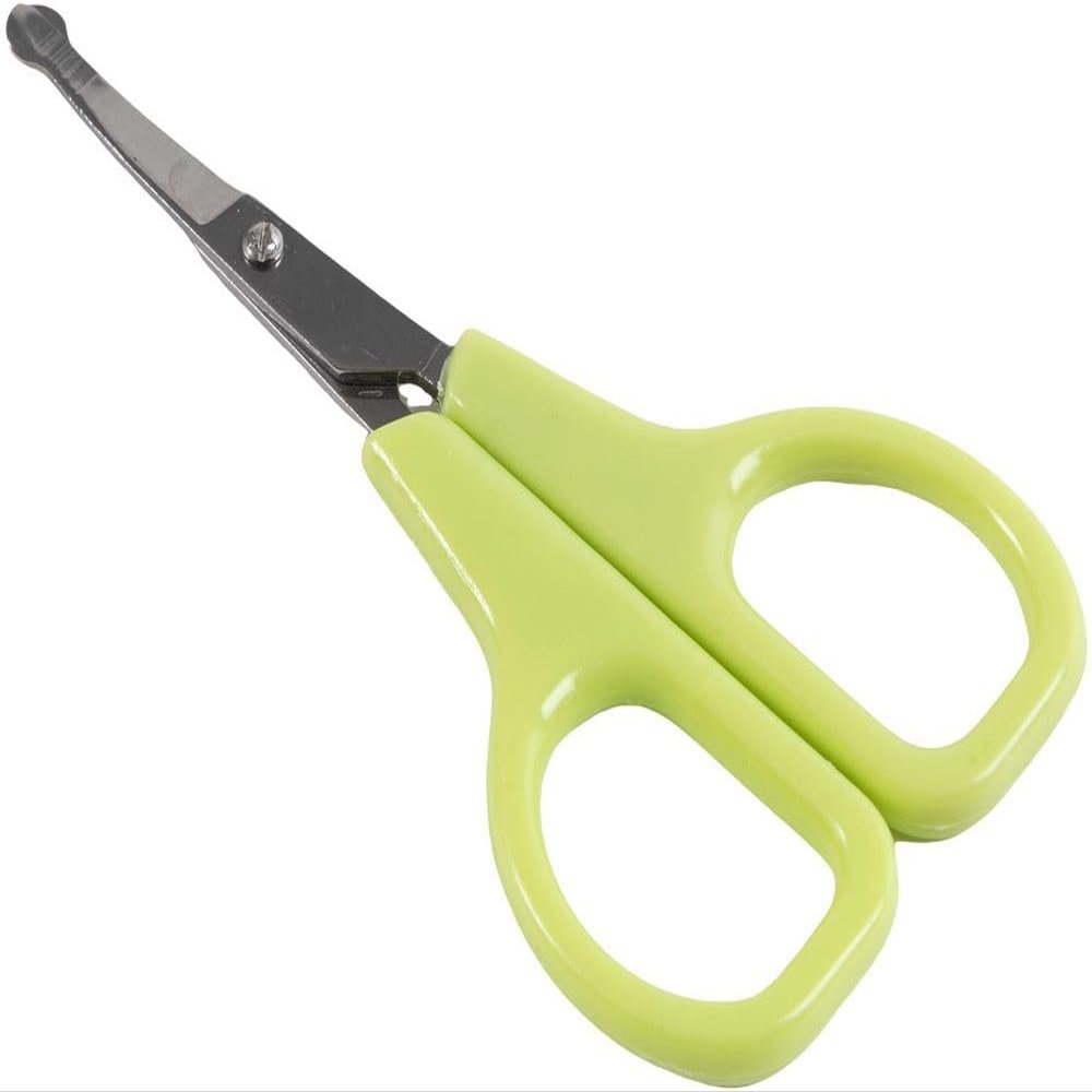 Poupy Scissors with Rounded Tips Safe for Toddlers for Extra Safety and Ergonomic Grip (Green)