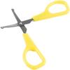 Poupy Scissors with Rounded Tips Safe for Toddlers for Extra Safety and Ergonomic Grip (Yellow) view 2