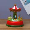 Christmas Mini Music Box Light Up Musical Carousel Ferris Wheel Animated Romantic Tabletop Decoration (B) view 2