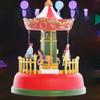 Christmas Mini Music Box Light Up Musical Carousel Ferris Wheel Animated Romantic Tabletop Decoration (B) view 3