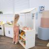 Angeles White Wooden Toddler Market Stand, Realistic Design, Nursery or Playroom Pretend Play Furniture, Assembly Required view 4