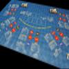 WonAway Casino Texas Hold'em Poker Casino Table Layout, Professional Gaming Mat, Blue Vinyl, 5-Player Positions view 2