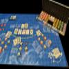 WonAway Casino Texas Hold'em Poker Casino Table Layout, Professional Gaming Mat, Blue Vinyl, 5-Player Positions view 3