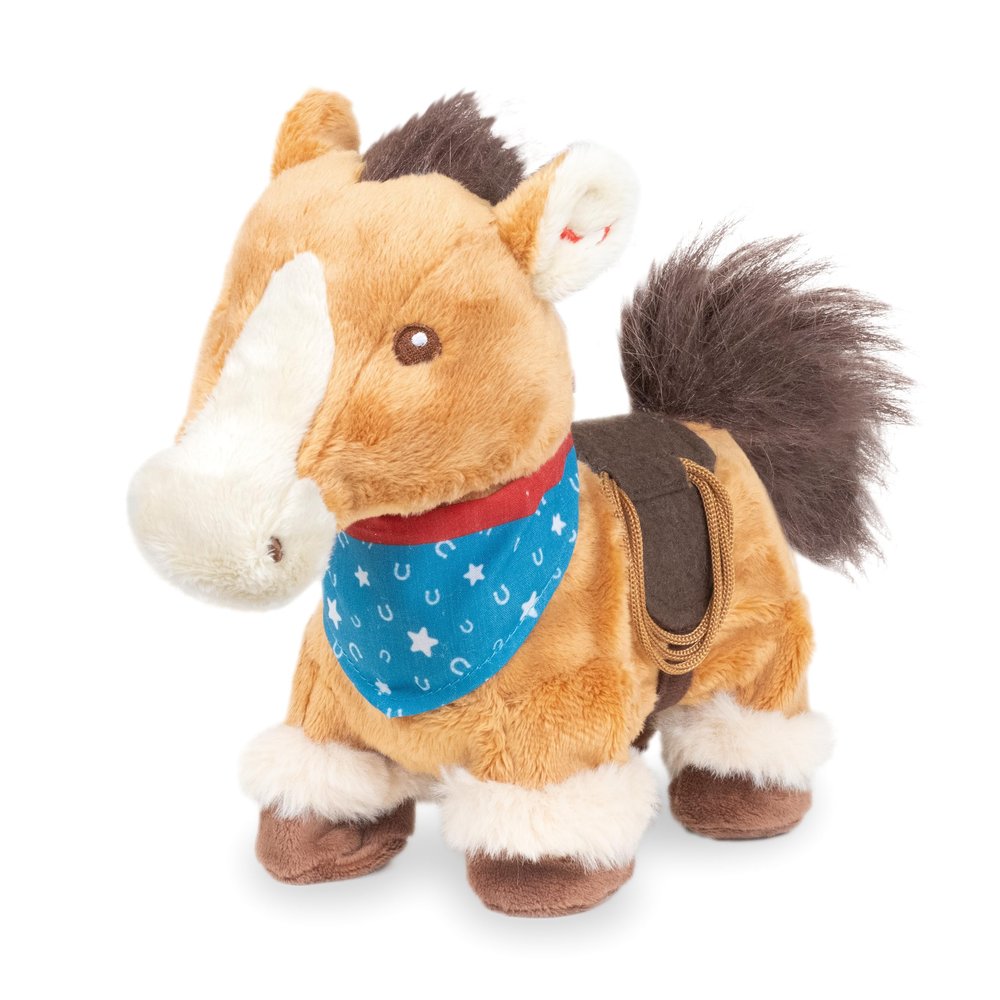 Cuddle Barn - Colt | Walking Horse Toy - Interactive Plush Pony Says Western Cowboy Catchphrases and Trots to Music - The Lone Ranger Theme Song, 8 inches