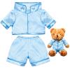 Skicuff 2 Pcs Bear Clothes Outfit Fit Most 12-16 Inch Stuffed Clothing Cute Plush Doll Clothes Plushy Bear Pajamas for Stuffed Make Your Own Plush Bears(Solid Style,Light Blue) view 1