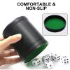 AOYUDJ PU Leather Dices Cup Hand Pattern Dices Shaker Cup Quiet Shakings Entertainment Dices Bowl for Dices Board view 4