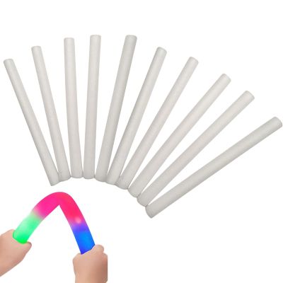 10PCS Foam Glow Sticks, LED Foam Sticks, Glow Sticks Bulk, Foam Light Up Sticks, Neon Light Sticks with 3 Modes Colorful Flashing, for Wedding, Concert, Wedding, Carnival, New Year